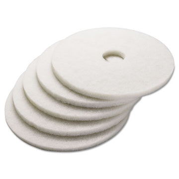Boardwalk® Polishing Floor Pads, 17" Diameter, White, 5-carton freeshipping - TVN Wholesale